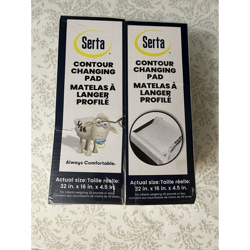 Serta Contour‎ Infant Changing Pad-NEW In Box-w/safety straps-up to 30lbs